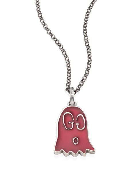 men's gucci ghost necklace|gucci ghost necklace pendant pink.